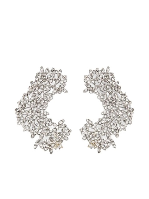 Jil Sander zirconie-embellished earrings - Silver - zdjęcie produktu nr 1