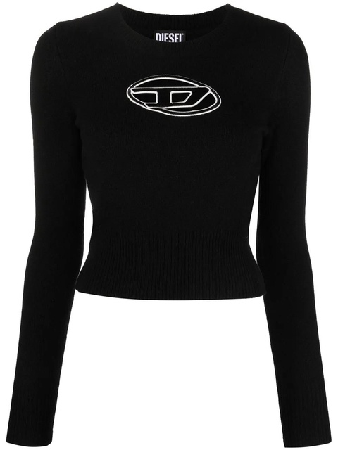 Diesel M-Areesa logo-embroidered jumper - Black - zdjęcie produktu nr 1