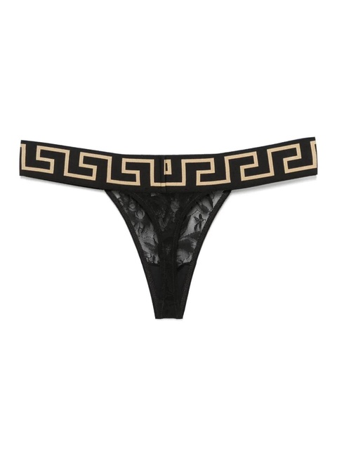 Versace Greca laced thong - Black - zdjęcie produktu nr 2