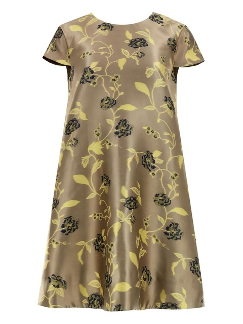 STAUD Mia floral-pattern mini dress - Neutrals - zdjęcie produktu nr 1