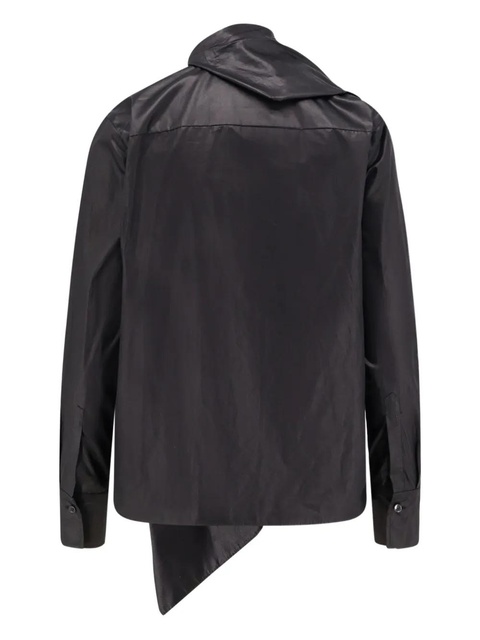 Alexander McQueen bow-detailed buttoned shirt - Black - zdjęcie produktu nr 2