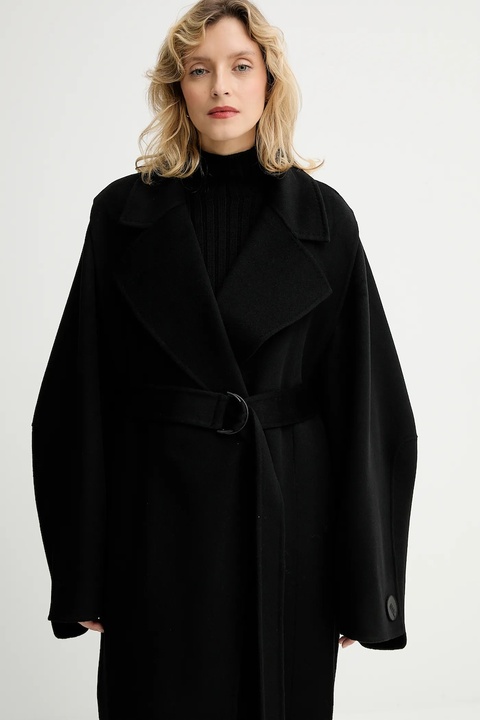 MMC STUDIO płaszcz wełniany kolor czarny VESPERE.COAT - zdjęcie produktu nr 2
