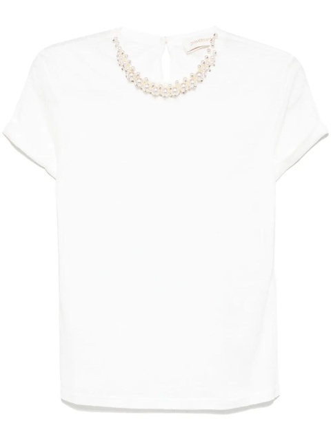 ZIMMERMANN crush-embellished T-shirt - White - zdjęcie produktu nr 1