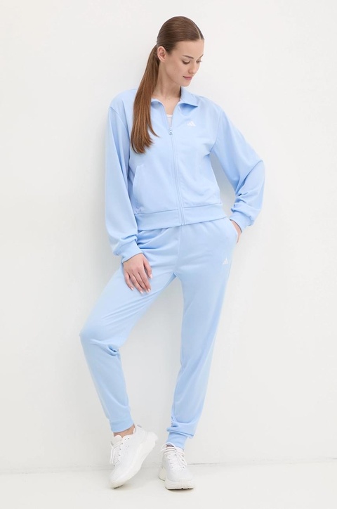 adidas dres Feelcozy damski kolor niebieski JD2704 - zdjęcie produktu nr 1