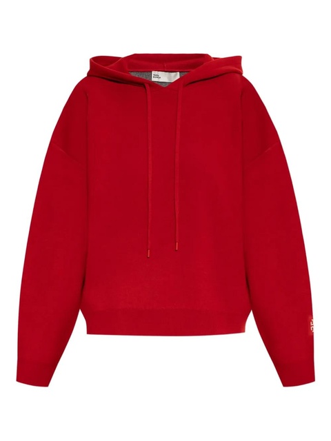 Tory Burch logo-embroidered knitted hoodie - zdjęcie produktu nr 1