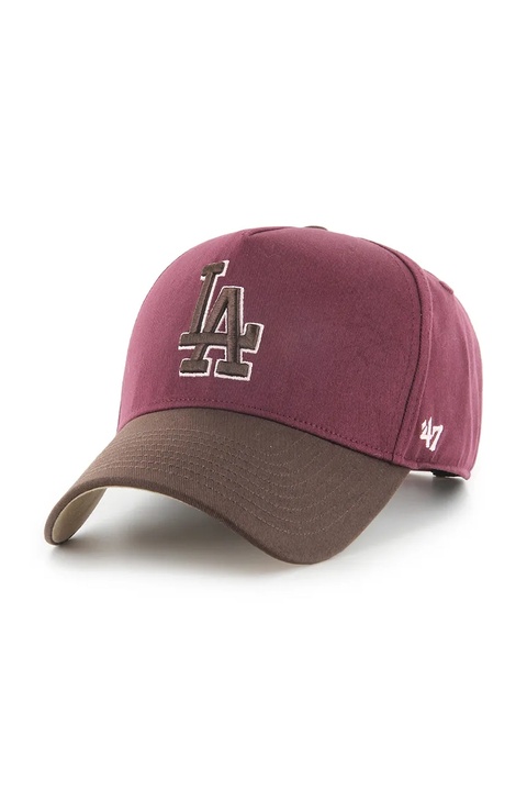 47 brand czapka z daszkiem bawełniana MLB Los Angeles Dodgers kolor bordowy BCPTN-MDTTC12GWP-KM12 - zdjęcie produktu nr 1