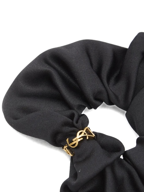 Saint Laurent cassandre silk scrunchie - Black - zdjęcie produktu nr 2