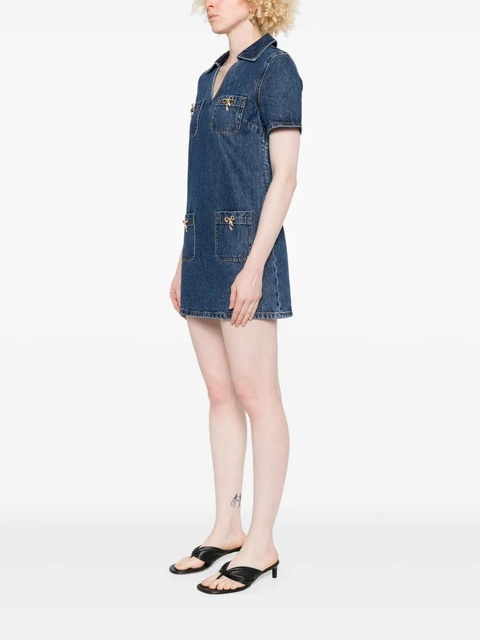 Self-Portrait denim mini dress - Blue - zdjęcie produktu nr 2