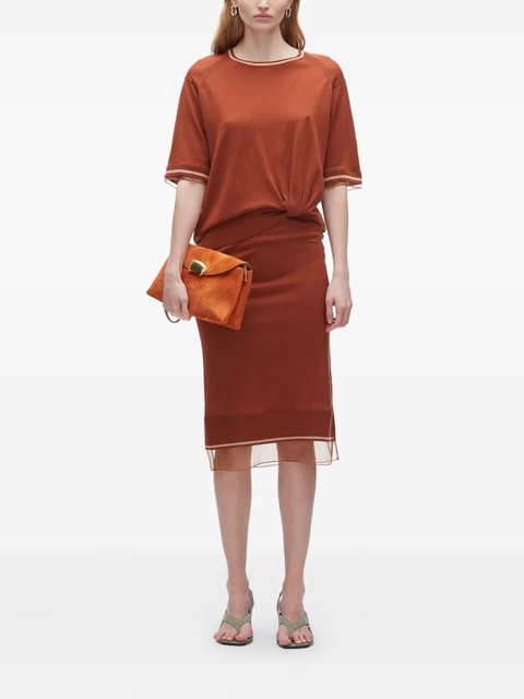 3.1 Phillip Lim twist-detail wool dress - Brown - zdjęcie produktu nr 2