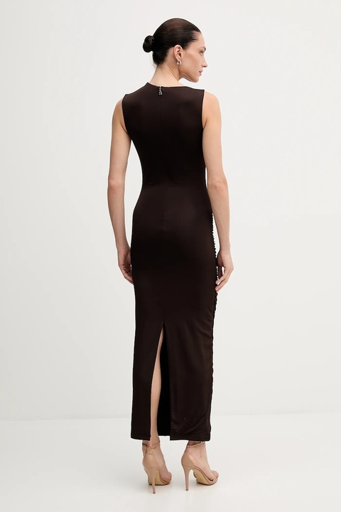 Rotate sukienka kolor brązowy maxi dopasowana 1149652910 - zdjęcie produktu nr 2