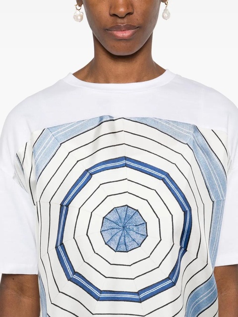 SANDRO x Louise Bourgeois geometric-print T-shirt - White - zdjęcie produktu nr 2