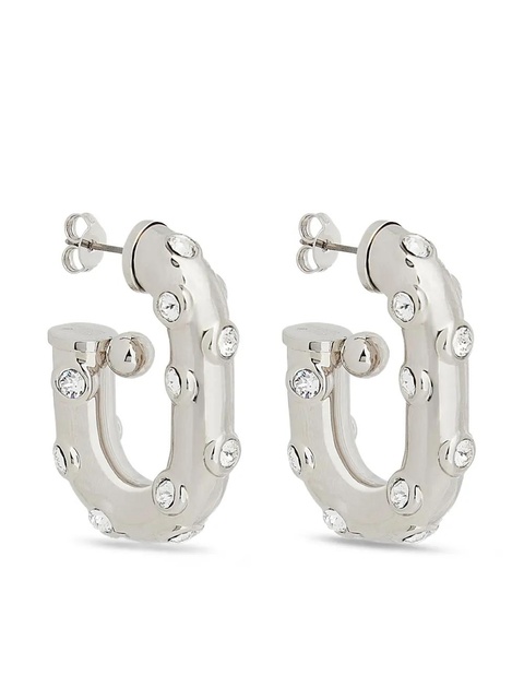 Rabanne XL Link rhinestones-embellished earrings - Silver - zdjęcie produktu nr 1