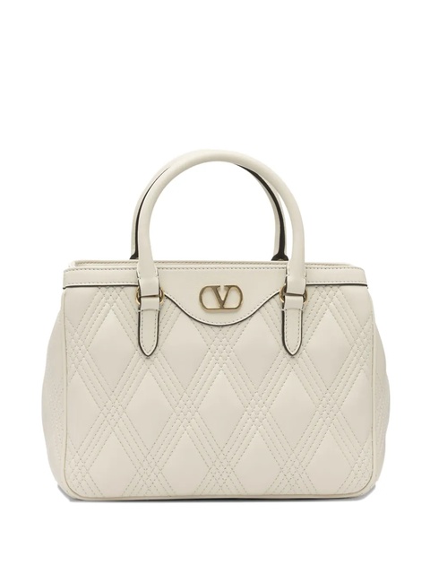 Valentino Garavani v-logo quilted shoulder bag - White - zdjęcie produktu nr 1