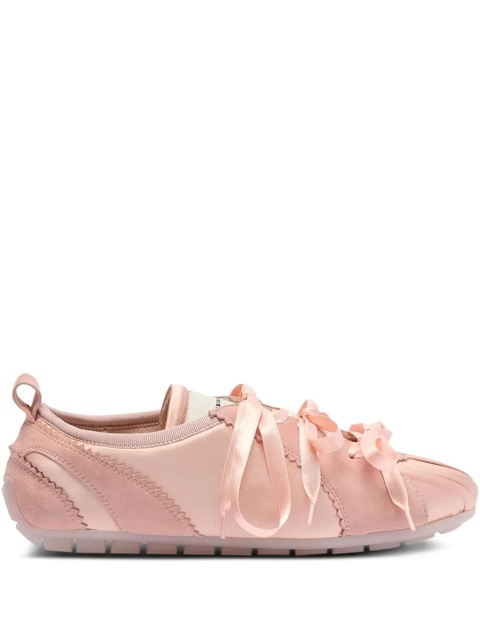 Simone Rocha satin-pleated ribbon sneakers - Pink - zdjęcie produktu nr 1