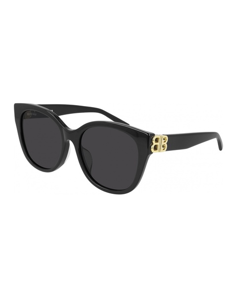 BALENCIAGA - Czarne okulary przeciwsłoneczne z monogramem - zdjęcie produktu nr 1