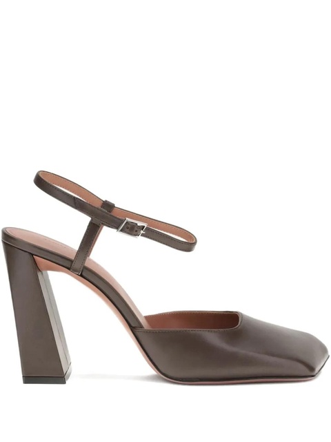 Amina Muaddi 95mm Charlotte Pumps - Brown - zdjęcie produktu nr 1