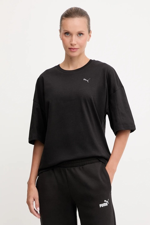 Puma t-shirt bawełniany damski kolor czarny 688148 - zdjęcie produktu nr 1