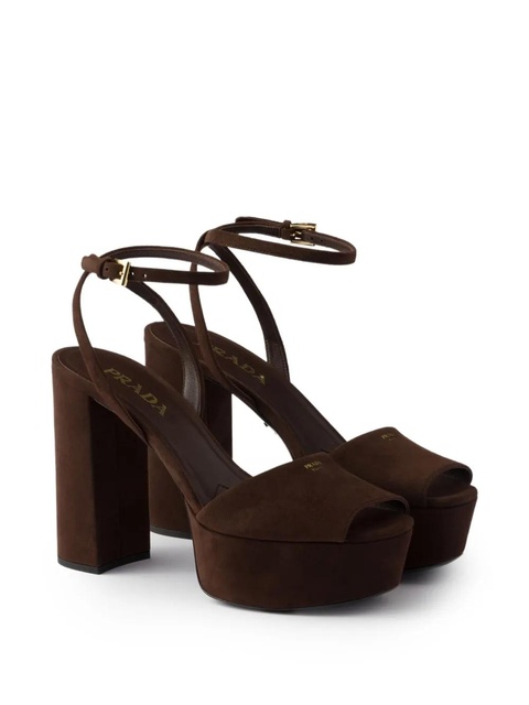 Prada 115mm platform sandals - Brown - zdjęcie produktu nr 2