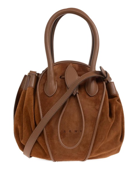 Marni small Tulipea leather tote bag - Brown - zdjęcie produktu nr 1