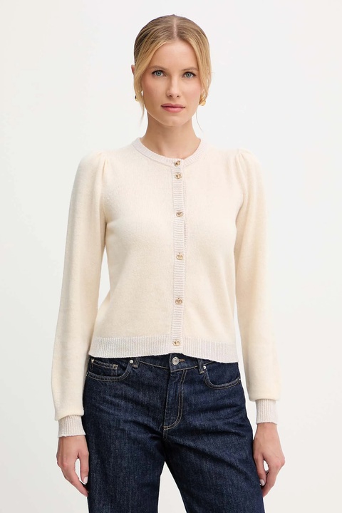 Twinset kardigan damski kolor beżowy 252TP3583 - zdjęcie produktu nr 1