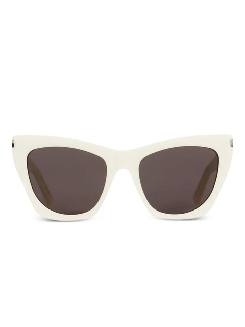 Saint Laurent Eyewear SL 214 KATE cat-eye frame sunglasses - White - zdjęcie produktu nr 1