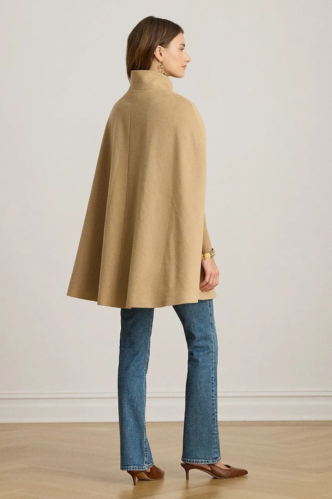 Lauren Ralph Lauren płaszcz z dodatkiem wełny kolor beżowy 297P04145 - zdjęcie produktu nr 1
