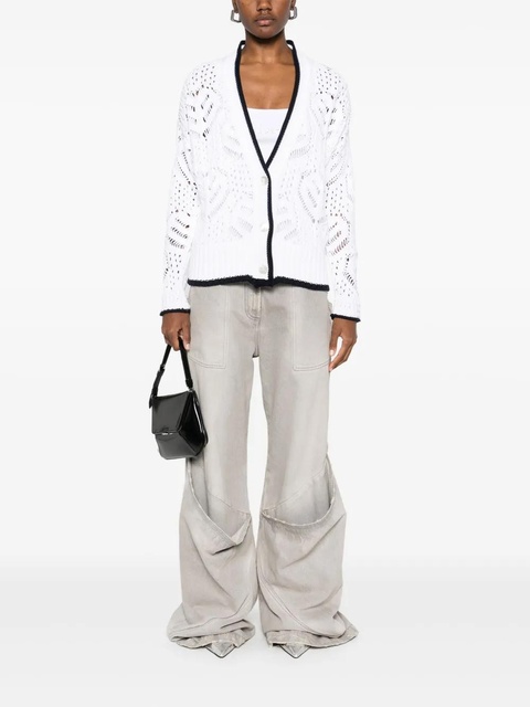 Blumarine open-knit cardigan - White - zdjęcie produktu nr 2