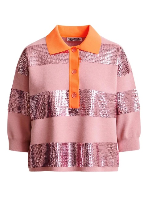 Essentiel Antwerp Illuminati polo shirt - Pink - zdjęcie produktu nr 1