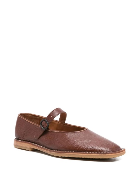 Hereu Brava buckle-strap leather flat pumps - Brown - zdjęcie produktu nr 2