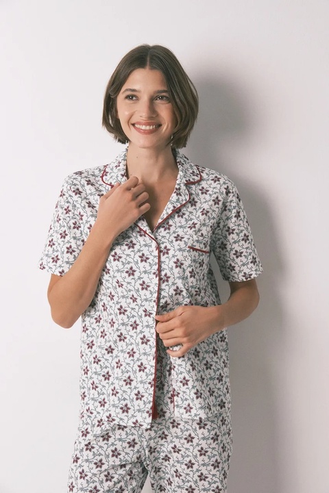 women'secret komplet piżamowy bawełniany damska kolor beżowy bawełniana 3792070 - zdjęcie produktu nr 1