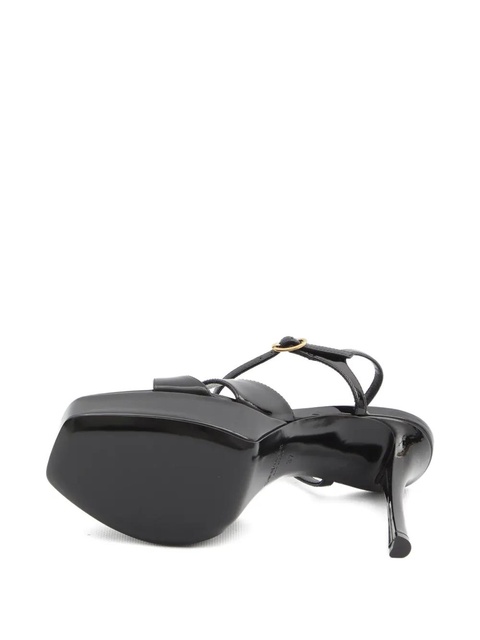 Saint Laurent 110mm crossover platform sandals - Black - zdjęcie produktu nr 2