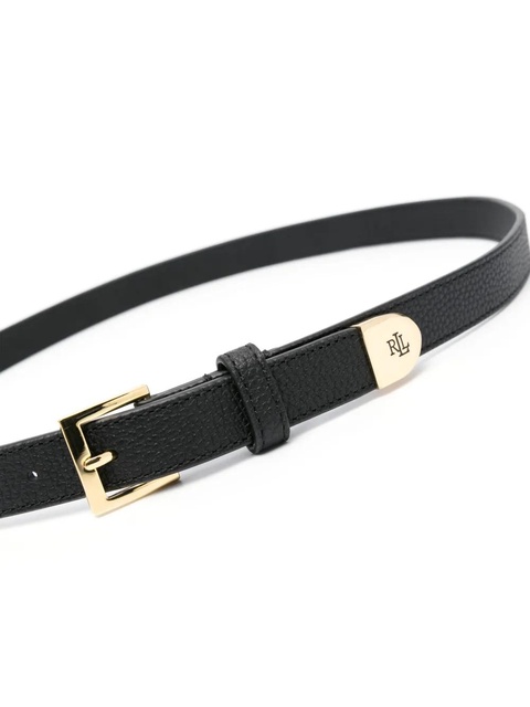 Lauren Ralph Lauren logo-engraved leather belt - Black - zdjęcie produktu nr 2