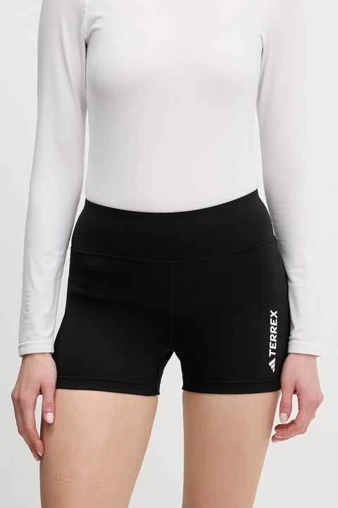 adidas TERREX szorty damskie kolor czarny z nadrukiem high waist JF1261 - zdjęcie produktu nr 1