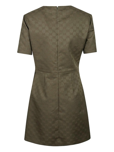 Gucci short-sleeve GG-pattern mini dress - Green - zdjęcie produktu nr 2