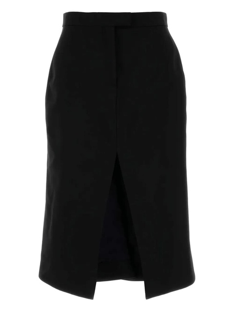Alexander McQueen wool split-front skirt - Black - zdjęcie produktu nr 2