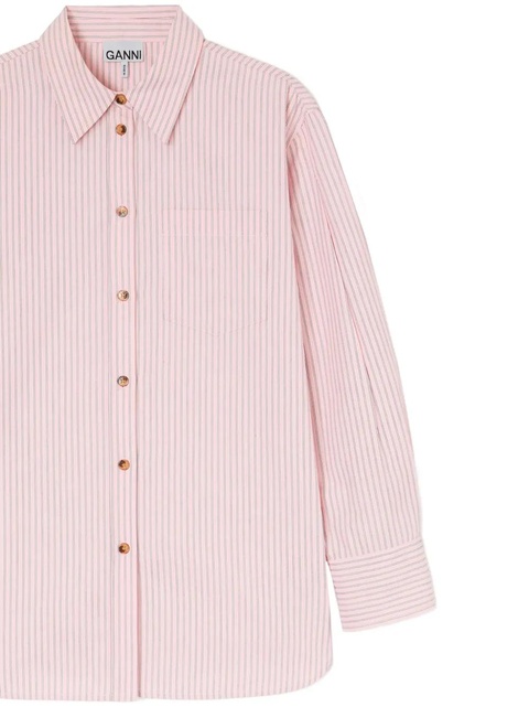 GANNI striped pocket shirt - Pink - zdjęcie produktu nr 2
