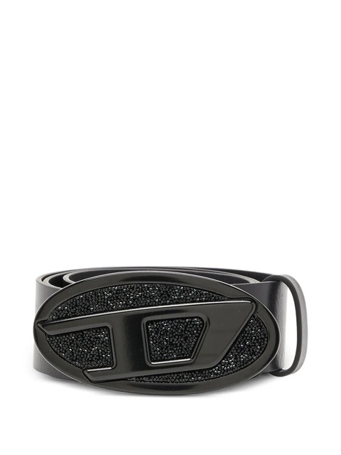 Diesel B-1dr 2.0 Full Rocks leather belt - Black - zdjęcie produktu nr 2