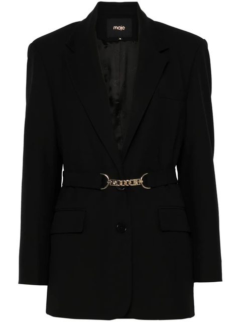 Maje belted blazer - Black - zdjęcie produktu nr 1