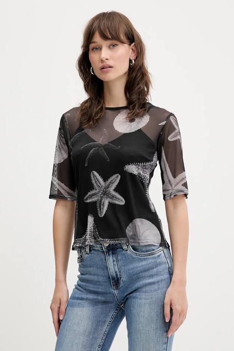 Never Fully Dressed t-shirt damski kolor czarny NFDTO1757 - zdjęcie produktu nr 1