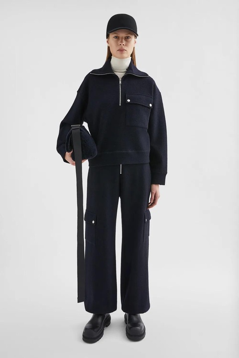 Jil Sander felted trousers - Blue - zdjęcie produktu nr 2