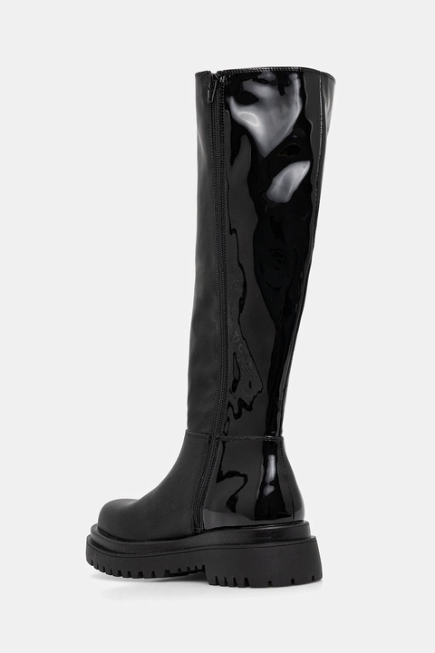 Versace Jeans Couture kozaki damskie kolor czarny na płaskim obcasie 79VA3S65 71570 899 - zdjęcie produktu nr 2