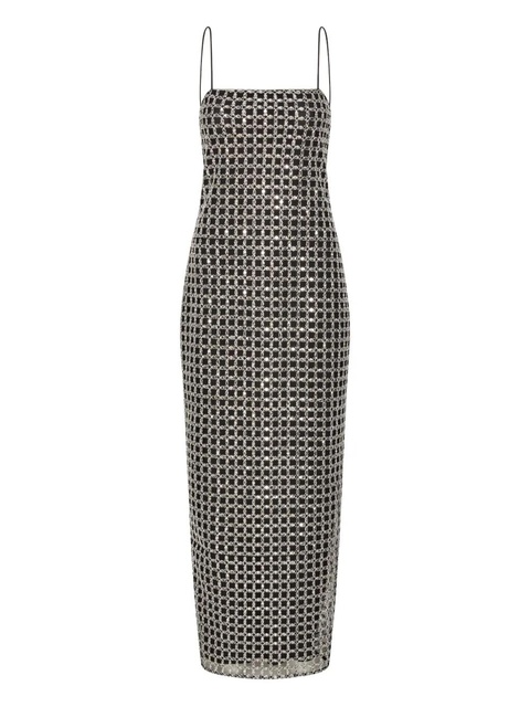 ROTATE BIRGER CHRISTENSEN beaded slip maxi dress - Black - zdjęcie produktu nr 1