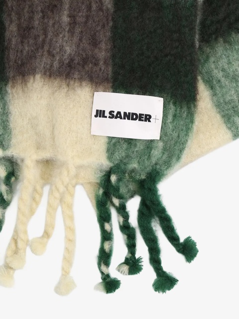 Jil Sander printed wool scarf - Neutrals - zdjęcie produktu nr 2