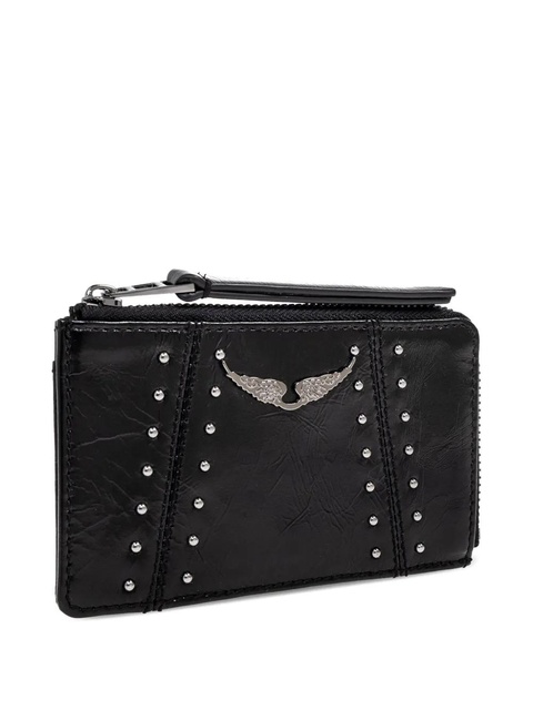 Zadig&Voltaire studded wings-detail leather wallet - Black - zdjęcie produktu nr 2