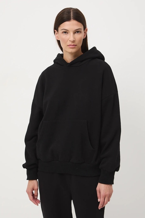 Medicine bluza damska kolor czarny z kapturem gładka - zdjęcie produktu nr 1
