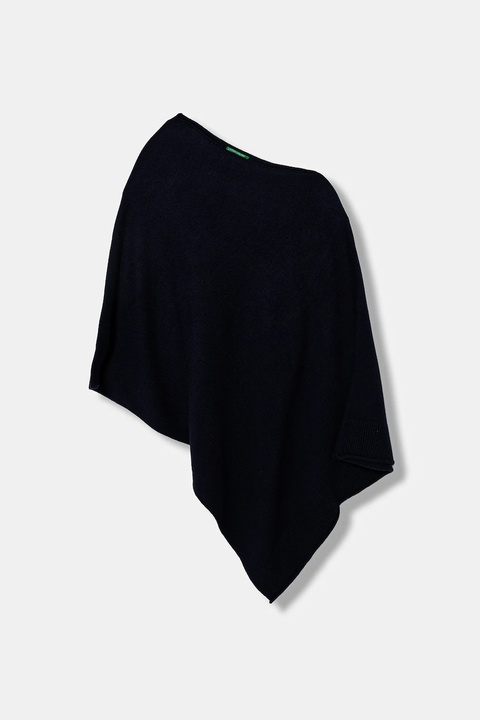 United Colors of Benetton poncho z domieszką wełny kolor granatowy 1235DU01A - zdjęcie produktu nr 1