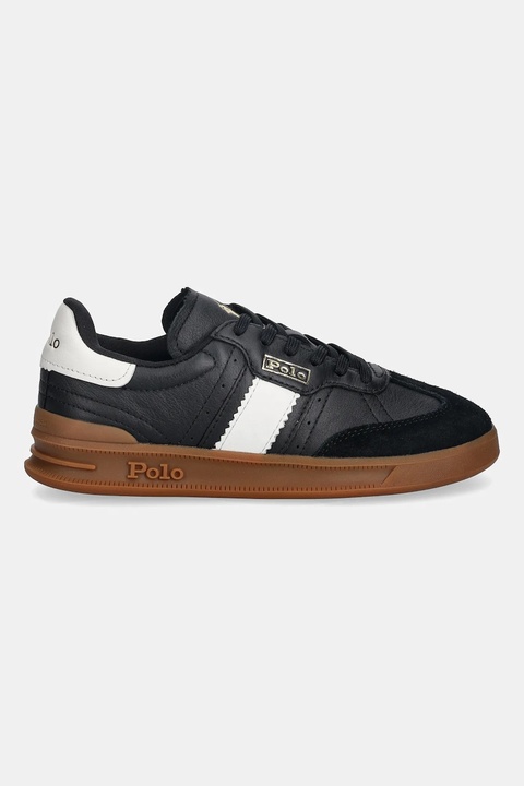 Polo Ralph Lauren sneakersy skórzane Heritage Aera damskie kolor czarny 804956688008 - zdjęcie produktu nr 2