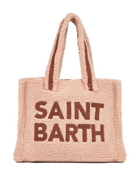 MC2 Saint Barth logo-lettering teddy tote bag - Neutrals - zdjęcie produktu nr 1