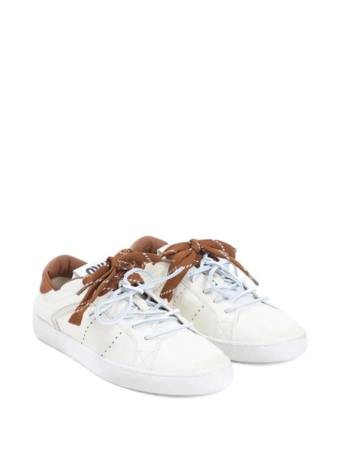 Miu Miu leather lace-up sneakers - White - zdjęcie produktu nr 2