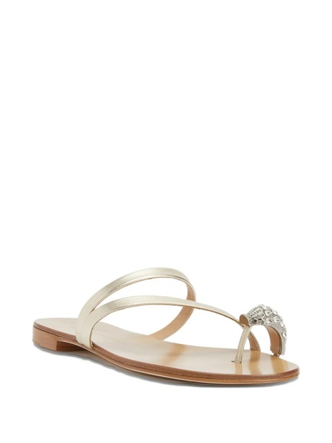 Giuseppe Zanotti Febe Carre embellished-toe leather sandals - Gold - zdjęcie produktu nr 2
